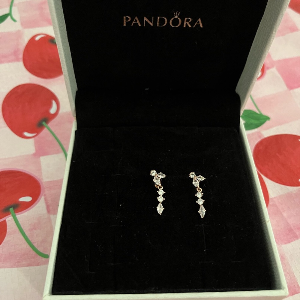 Pandora Rose Gold Drop Earrings